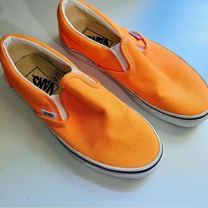 VANS Classic Slip On Orange Unisex Men 4.5 Women 6 great condition